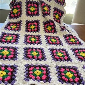 Roseanne Granny Square Crotchet Afghan - Throw 55x68